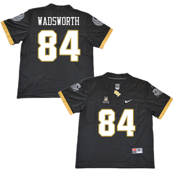 Men #84 Thomas Wadsworth UCF Knights College Football Jerseys Stitched Sale-Black - Click Image to Close